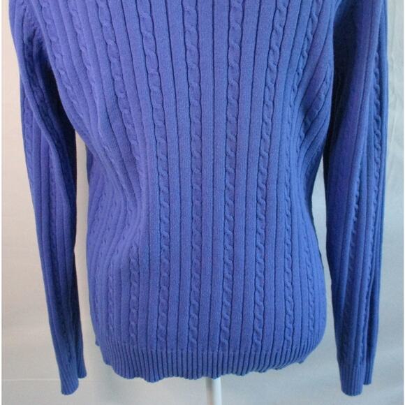 Izod Women's Blue Long Sleeve Medium Weight Knit Sweater Size Large - Picture 7 of 9